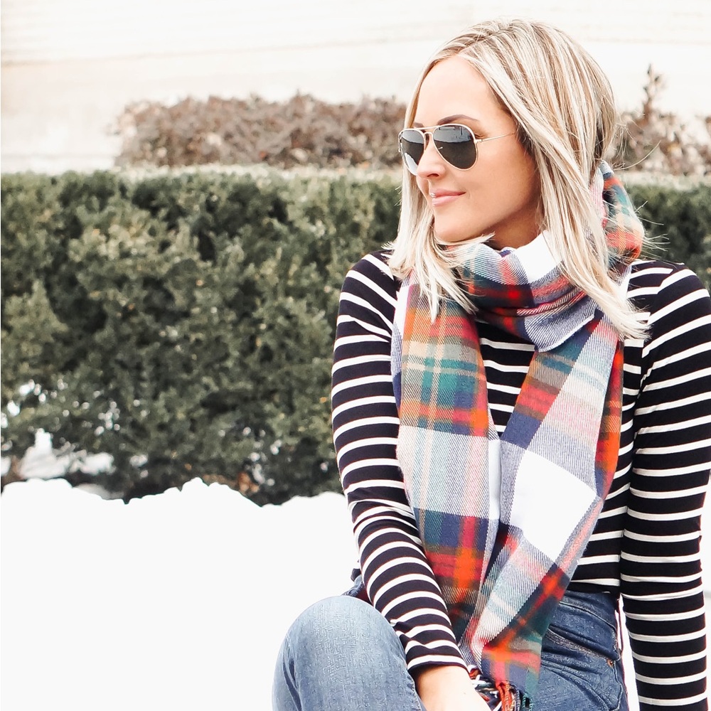 JCrew Factory Plaid Scarf - Large. Holiday,Winter, Christmas,Cozy,Classic,Unisex